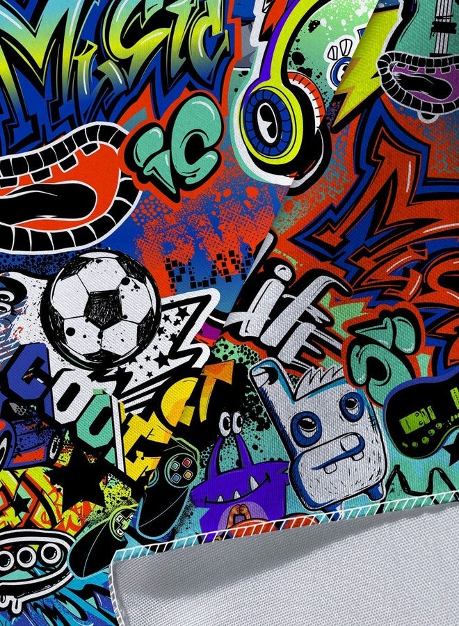 GOAOK Modern Street Graffiti Tapestry, Creative Urban Street Music Hip Hop Art for Teen Boys & Girls, Aesthetic Wall Hanging for Bedroom or College Dorm - 80"X60" - Image 4